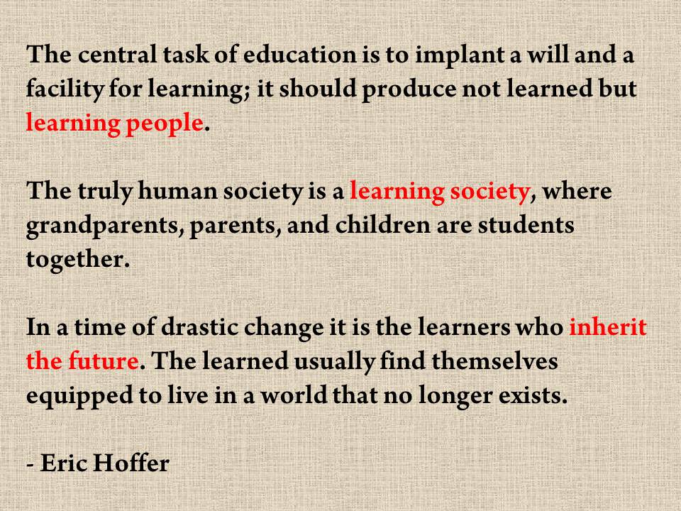 Eric Hoffer Quote