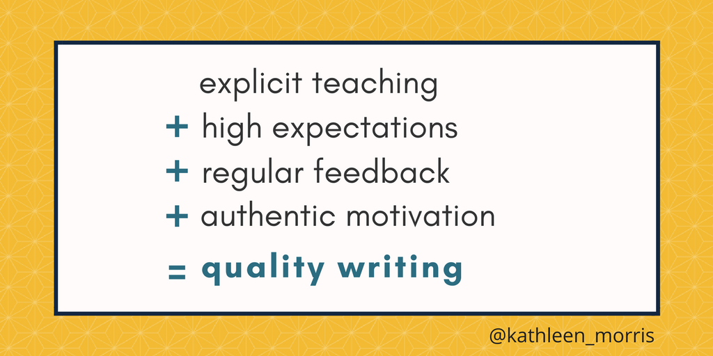 Quality writing formula Kathleen Morris | Benefits of educational blogging
