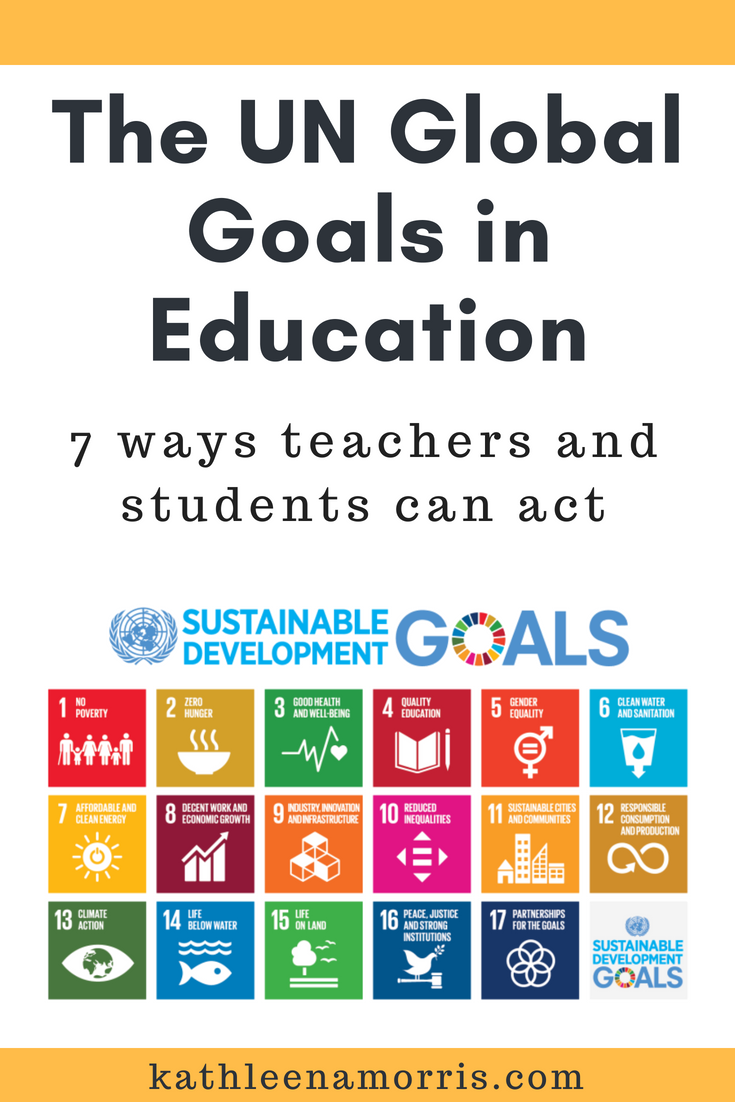 This post explains what the Global Goals are and gives some ideas on how students and teachers can take action on these goals. | Kathleen Morris Primary Tech