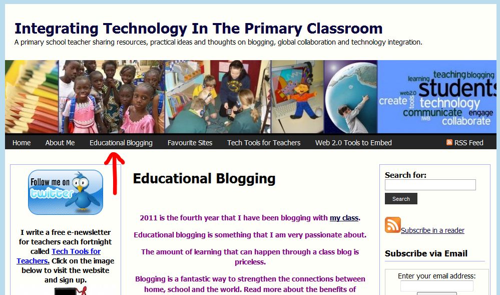Educational Blogging Page