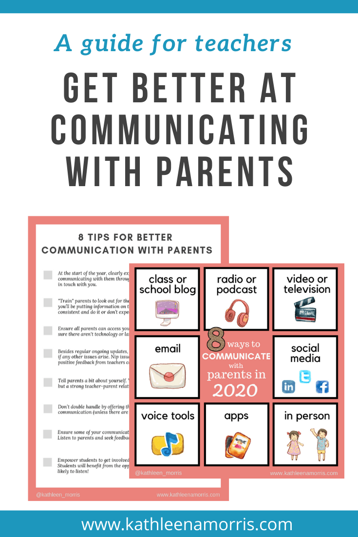 What are the best ways for teachers to communicate with parents using technology? Here are 8 creative ideas with effective examples from schools and classrooms around the world. How will your school be communicating with families in 2020? Includes free PDF with 8 tips for teachers for better communication with parents.