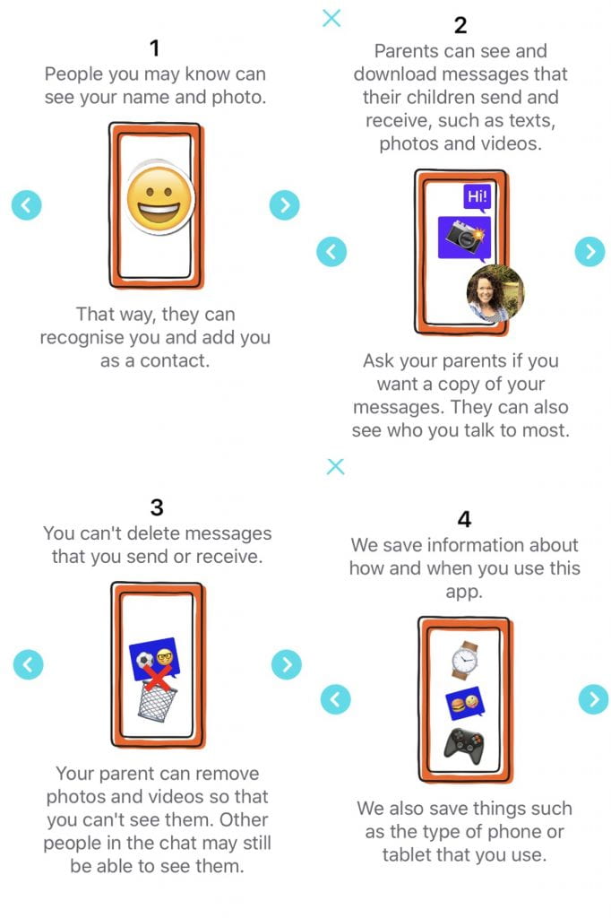 Screenshot of personal info mission Messenger Kids
